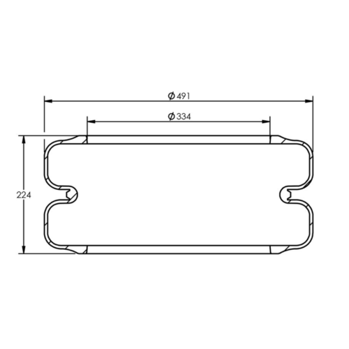 Fole Suspensor Pneumático Encaixe 330mm / Carreta - Image 2